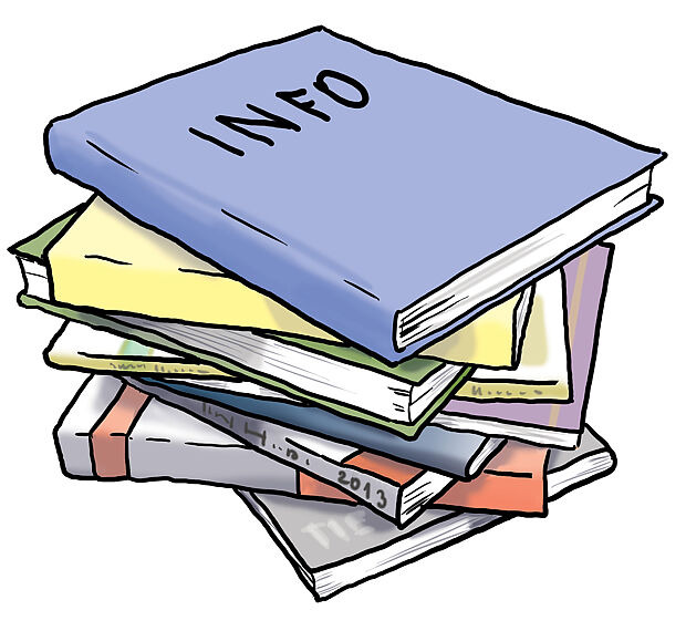 Zeichnung von Bücherstapel Zeichnung von Bücherstapel